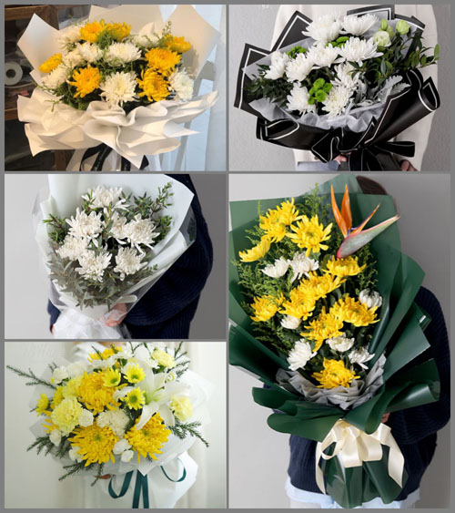 山东莱芜莱城区牛泉镇西牛泉村白事花束代送